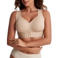 thumbnail image 5 of Bras for Women No Underwire Lifting Bra Cotton Bra for Women Older Womens Bras Comfort Bras Sleep Bras Push up Bra T-shirt Bras for Ladies Wireless Bras with Support and Lift,Beige,3XL, 5 of 9