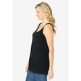 thumbnail image 3 of Woman Within Plus Size Lace-Trim V-Neck Tank, 3 of 5