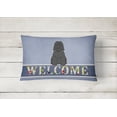 thumbnail image 2 of Bouvier des Flandres Welcome Canvas Fabric Decorative Pillow, 2 of 3