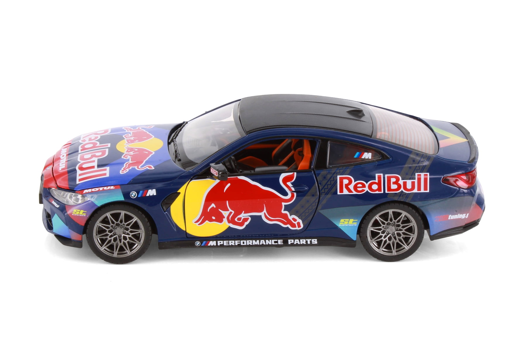 Box of 4 BMW M4 (G82) w/Red Bull Racing Livery, Dark Blue - Showcasts 68292D - 1/23 Scale Diecast Model Cars
