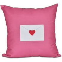 Simply Daisy 16" x 16" Valentine Print Outdoor Pillow, Pink