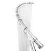 Croydex Luxury 78.5" Adjustable Curved Shower Curtain Rod, Maximises Space, Prevents Curtain Cling