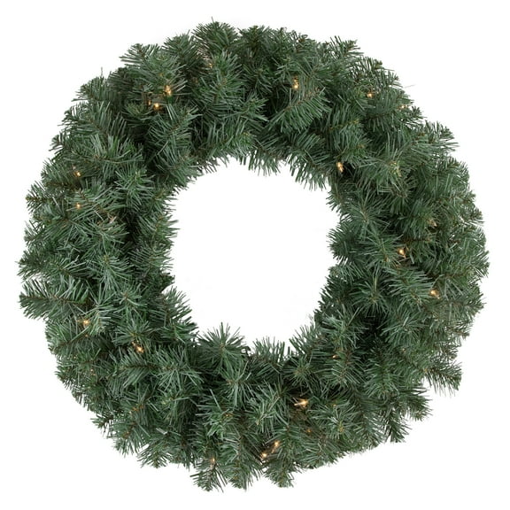 Northlight Pre-lit Colorado Blue Spruce Artificial Christmas Wreath - 24" - Clear Lights