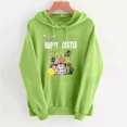 thumbnail image 4 of Nmnitkp Hoodies for Women Easter print Oversized Sweatshirt Graphic Hoodies Casual Long Sleeve Loose Pullover Tops with Kangaroo Pocket Green,M, 4 of 4