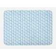 thumbnail image 1 of Autumn Bath Mat, Abstract Fall Foliage in Fantasy Colors Imaginary Nature Tones Illustration, Plush Bathroom Decor Mat with Non Slip Backing, 29.5" X 17.5", White Pale Sky Blue, by Ambesonne, 1 of 2
