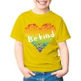 thumbnail image 4 of MEZZALL T-Shirt à Col Rond Imprimé Lettres pour Enfants Unisexe, Jaune, 3-4 Ans, 4 of 4