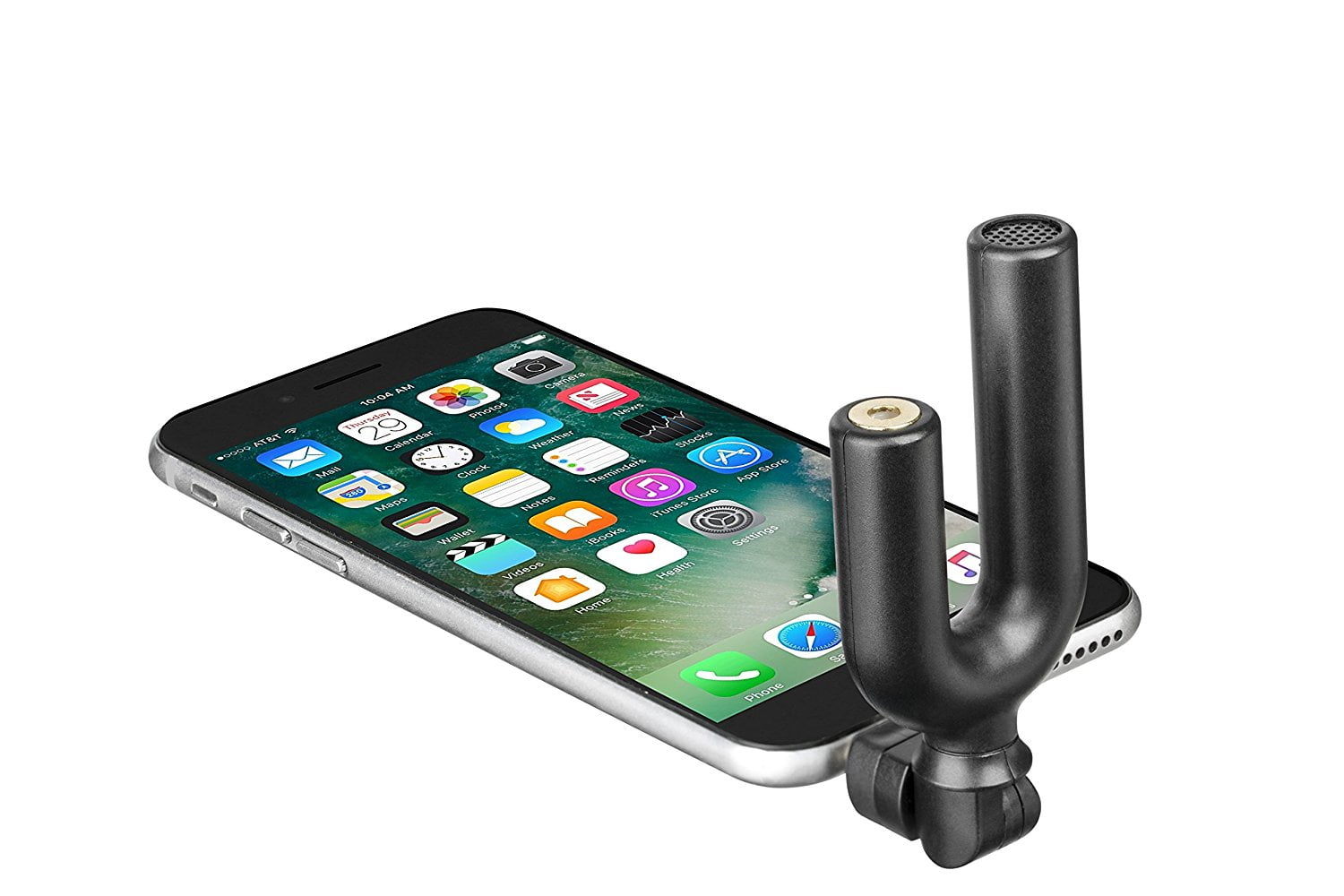 Movo MA2010 Omnidirectional 3.5mm TRRS Microphone with Adjustable Angle and Headphone Monitoring Input - for iPhone, iPad, Android, and other Smartphones