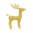 thumbnail image 4 of Reno navideño iluminado, estatua de ciervo navideño, decoraciones artificiales grandes de ciervo centelleante para patio delantero interior y exterior Luz de color dorado, 4 of 8