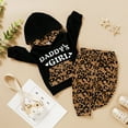 thumbnail image 4 of Newborn Baby Girl Clothes Daddy's Girl Hooded Pullover Sweatshirt Top Pants Leggings Outfit Set, 4 of 8