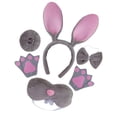 thumbnail image 1 of Conjunto de disfraz de conejo de Pascua, accesorios para sombreros de Cosplay para espectáculos de escenario, Halloween Gris, 1 of 8
