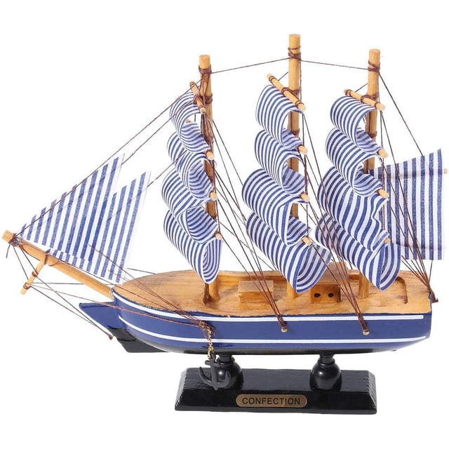 Handcrafted Marine Boat Decor for Home, Perfect Gift Vintage Nautical Wooden Ship Model