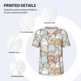 thumbnail image 3 of Hirioo Lovely Bear for Men's Baseball T-shirt Shirts Short Sleeve Casual Summer Button Stretch T Shirts,Size S-4XL-4X-Large, 3 of 7