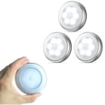 thumbnail image 2 of Luces LED para armario con sensor de movimiento, luces con control, regulables, iluminación para debajo del gabinete, imán adhesivo para dormitorio, cocina (paquete de 3), 2 of 5