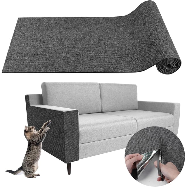 Grande Tapete Rascador para Gatos, DIY Alfombrilla Autoadhesiva Recortable, Protector de Muebles para Gatos, Puede Proteger Sofás y Sillas para Gato Protector Sillones.