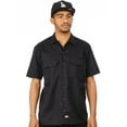 thumbnail image 2 of Dickies Men's Short Sleeve Work Shirt, Black, 2 of 7