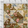 thumbnail image 2 of oneOone Cotton Poplin Twill Brown Fabric Florals Sewing Material Print Fabric By The Yard 56 Inch Wide, 2 of 6