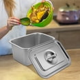 thumbnail image 1 of CIMAXIC Storage Bins with Lids for Kitchen 1Pack Silver Compost Bin Rectangular Shape for Households, 1 of 7