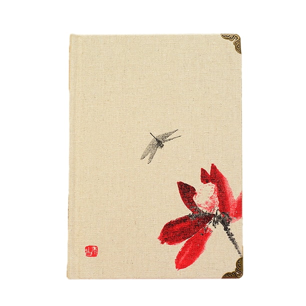 Cuaderno de tela de lino, cuaderno de tapa dura con papel rayado en blanco, diario, cuaderno de composición Zhivalor BST3000966-4