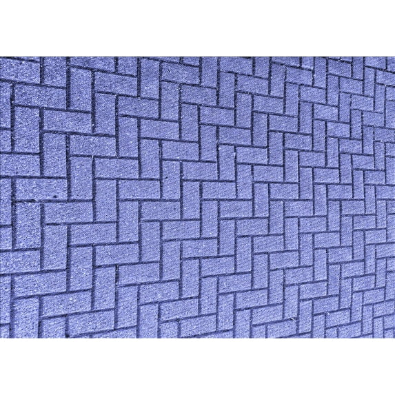 Ahgly Company Machine Washable Indoor Rectangle Transitional Denim Blue Area Rugs, 7' x 9'
