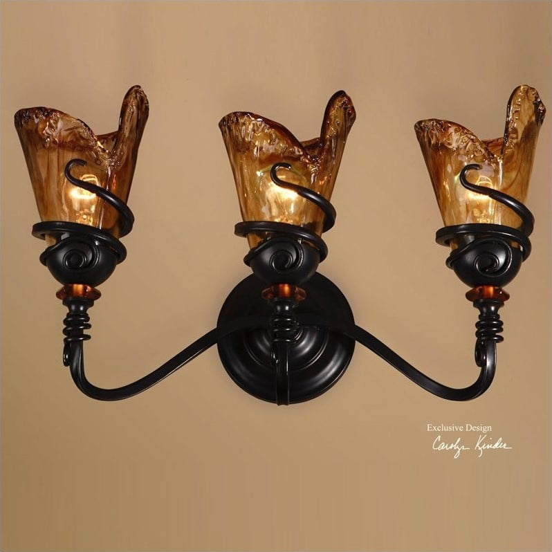 Uttermost Vitalia 3 Light Vanity Strip In Oil Rubbed Bronze