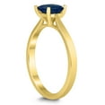 thumbnail image 2 of SZUL Women's Square Princess Cut 5MM Sapphire Solitaire Ring in 10K Yellow Gold, 2 of 4