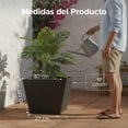 thumbnail image 3 of Maceta Cuadrada Elly Decor Clavel con Drenaje Color Negro 30 x 30 cm, 3 of 6