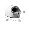 thumbnail image 3 of Winter Warm Pet Bed Enclosed Portable Cat Dog House Thick Insulated Sleeping Cave for Small Medium Pets Cozy Hideaway with Carry Handle Indoor Outdoor Use, 3 of 5