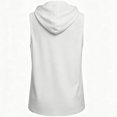 thumbnail image 6 of BELTNOV Men's Workout Hooded Tank Tops Casual Sleeveless Soft Stretchy Round Neck Muscle Shirts for Gym Bodybuilding White, 6 of 6