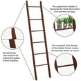 thumbnail image 4 of BAMBANG 6-Tier Blanket Ladder - Wall Leaning Decorative Ladder Storage for Blankets, Quilts & Towels, Rustic Farmhouse Decor Ladder for Living Room Bedroom Bathroom, Brown, 4 of 7