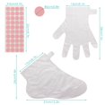 thumbnail image 3 of Revestimientos de baño de cera de parafina Segbeauty, 200 unidades, con guantes y fundas para pies, 3 of 7