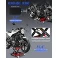 thumbnail image 3 of Vérin Élévateur à Ciseaux pour Moto 1100 Lb avec Roues de Diable et Manivelle, Support de Levage Robuste et Ajustable pour Réparation de Moto Tout-Terrain Cruiser, 3 of 6