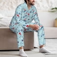 thumbnail image 7 of Disketp Sailboats Anchors Mens Pajama Set, Soft Warm Long Sleeve Sleepwear, Cozy Button-Down Pjs for Men-X-Large, 7 of 7