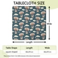 thumbnail image 2 of Blue Background Football Hot Air Balloons Pattern Square Fitted Tablecloth with Elastic Edge,Square Table Cover,Washable Elastic Table Cover for Home Kitchen Party Decor 36"x36", 2 of 6