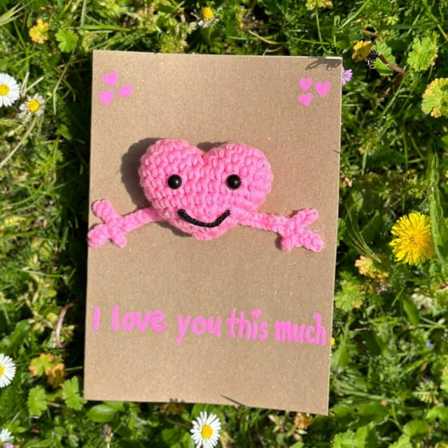 Creative Crochet Greeting Card 2025 New Handmade Cute Knitting Crochet Greeting Cards Knitted Card For Mother's Day And Birthdays