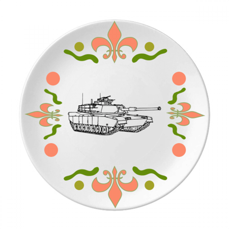 

Tanks Side Equipment Art Deco Fashion Flower Ceramics Plate Tableware Dinner Dish