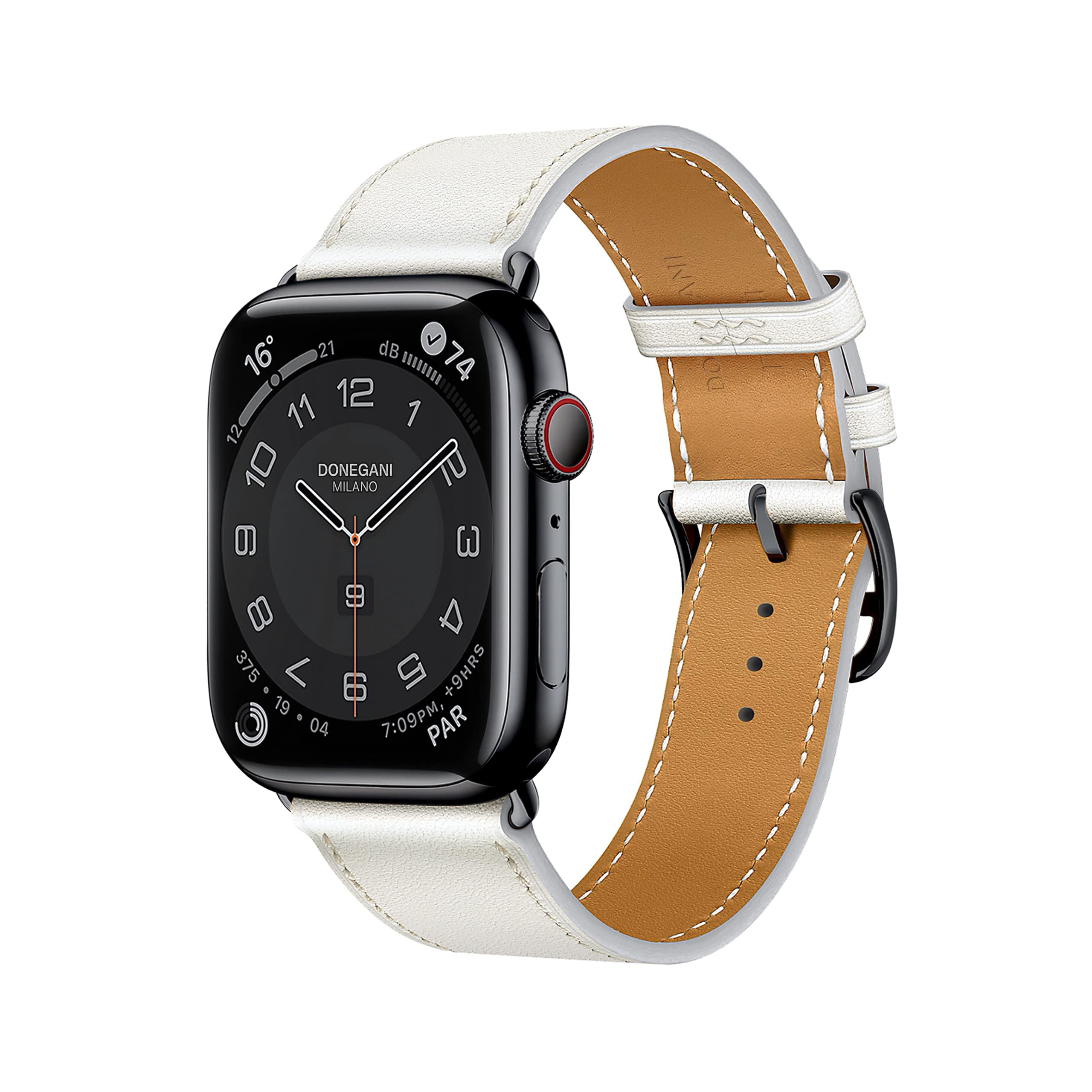  XIAOJU Ultra Wide Apple Watch Ultra Leather Band Compatible  with Apple Watch 49mm 45mm 44mm 42mm, Genuine Leather Apple Watch Band for  Men for Iwatch Series Ultra SE 2/8/7/6/5/4/3/2/1/SE Black 