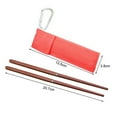 thumbnail image 2 of Yucurem 1 Pair Folding Chopsticks with Storage Bag Reusable Wooden Chopsticks Camping Kitchen Utensils (B), 2 of 8