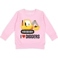 thumbnail image 2 of Inktastic Construction Truck I Love Diggers Toddler Sweatshirt, 2 of 4