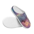 thumbnail image 3 of Picia Colorful Cloud White Horse for Women's Lamb-hug Comfy Fleece House Slippers Memory Foam, Slip-on House Shoes Indoor Outdoor-42/43, 3 of 7