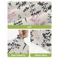 thumbnail image 4 of Grey Pink Botanical Bar Stool Covers Set of 2, Rustic Country Spring Floral Summer Leaf Stretch Bar Chair Covers with Backs, Removable Pub Counter Height Chair Cover for Kitchen Dining Room Cafe, 4 of 7