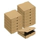 thumbnail image 1 of Caja de pizza, 12 piezas de 7 x 7 pulgadas, cajas de pizza cuadradas de papel de piel de vaca, para fiesta de pastel y galletas (marrón), 1 of 5