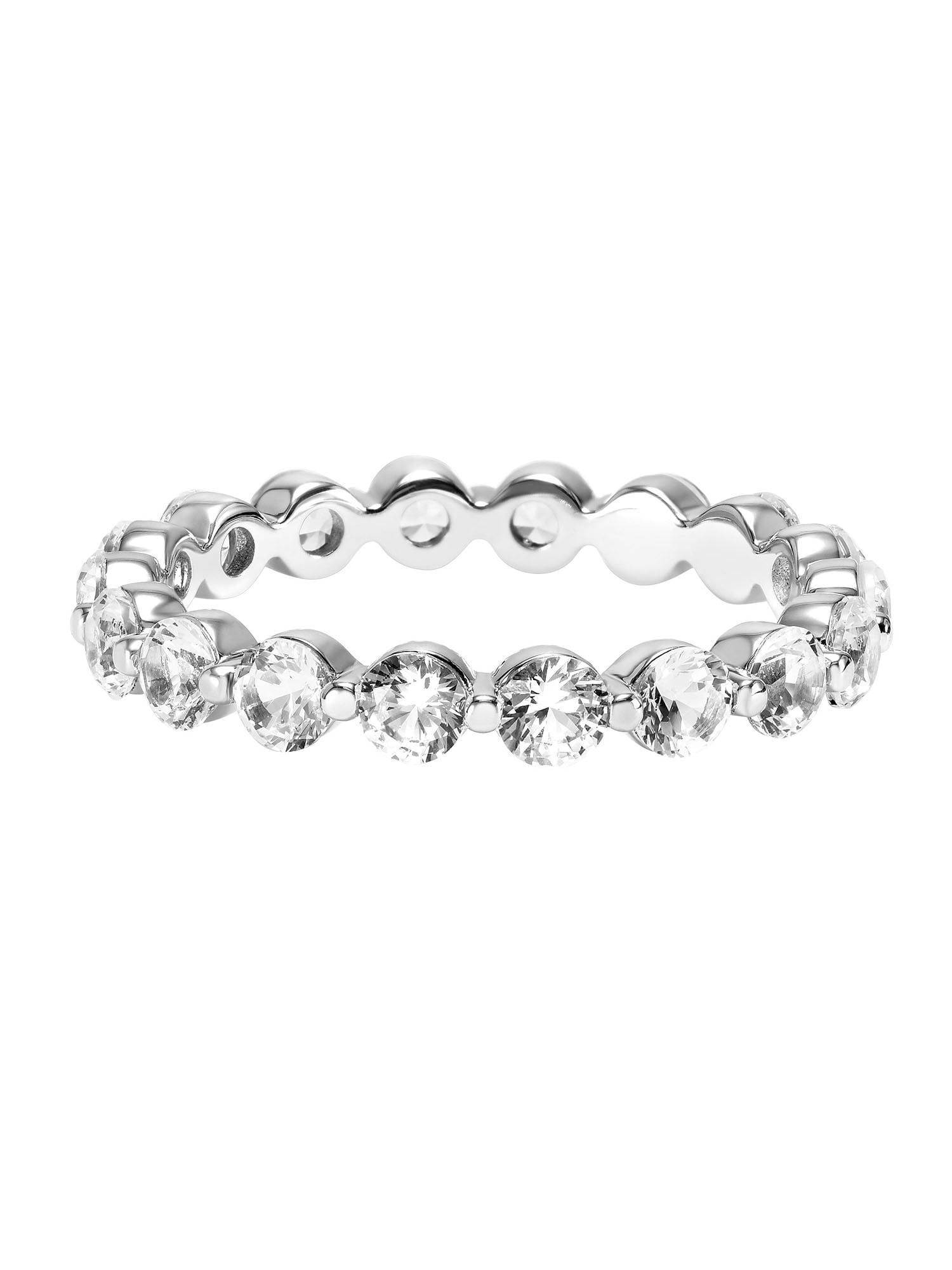 2-3/4 Carat T.G.W. Created White Sapphire Eternity Band in 10k White Gold