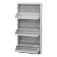thumbnail image 5 of Flip Drawer Shoe Cabinet, Storage Organizer, Freestanding Shoe Rack, Wall Mounted No-Assembly (Grey, 3 Drawer), 5 of 8