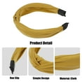 thumbnail image 4 of Unique Bargains Satin Knot Headband Hairband for Women Yellow 1.2 Inch Wide 1 Pcs, 4 of 7