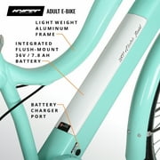 Hyper Bicycles E-Ride 26-Inch Ladies Electric Cruiser Bike with 250W Motor in Turquoise