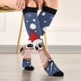 thumbnail image 5 of GZHJMY Cute Owl 20-30mmHg Compression Socks for Men & Women, Knee High Stockings for Running, Sport, Hiking & Travel, 5 of 7