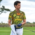thumbnail image 2 of Kdxio Camping 1 Print Men's Short Sleeve Polo Shirt,Midweight Men's Shirt-X-Large, 2 of 5