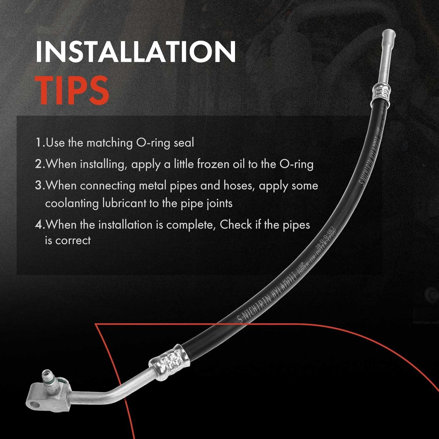 A-Premium A/C Discharge Hose Compatible with Jeep Grand Cherokee Base Laredo Limited Orvis SE Orvis 1993-1997 L6 4.0L OHV