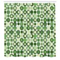 thumbnail image 3 of Ambesonne Mid Century Shower Curtain, Retro Round Mosaic Art, 69"Wx70"L, Pistachio Green, 3 of 3