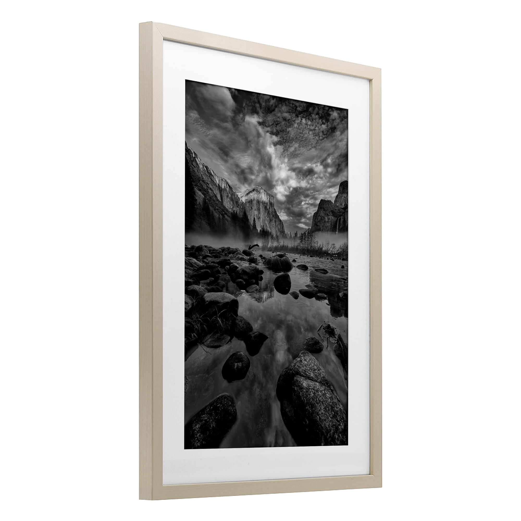 Stupell Industries Morning in Yosemite Valley Birch Framed Print Under Glass, design by Jon Evan